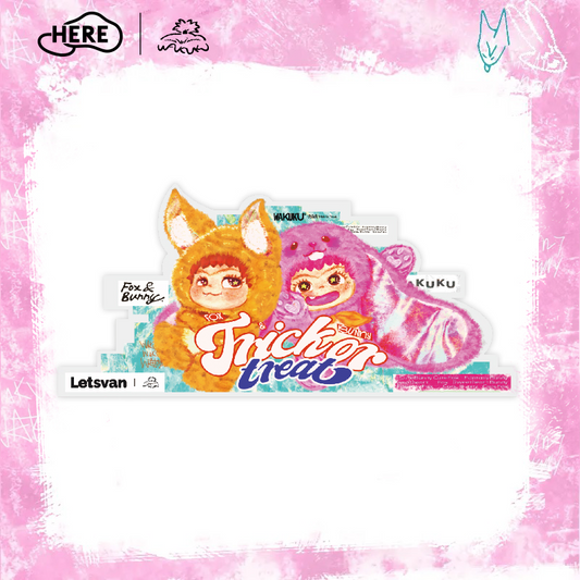 Letsvan WAKUKU Fox&Bunny Trick Or Treat Series Refrigerator Magnet