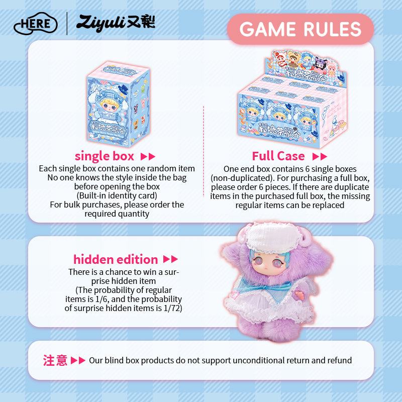HERE ZIYULl Lolita Secret Carden Tea Party Series Figures Blind Box