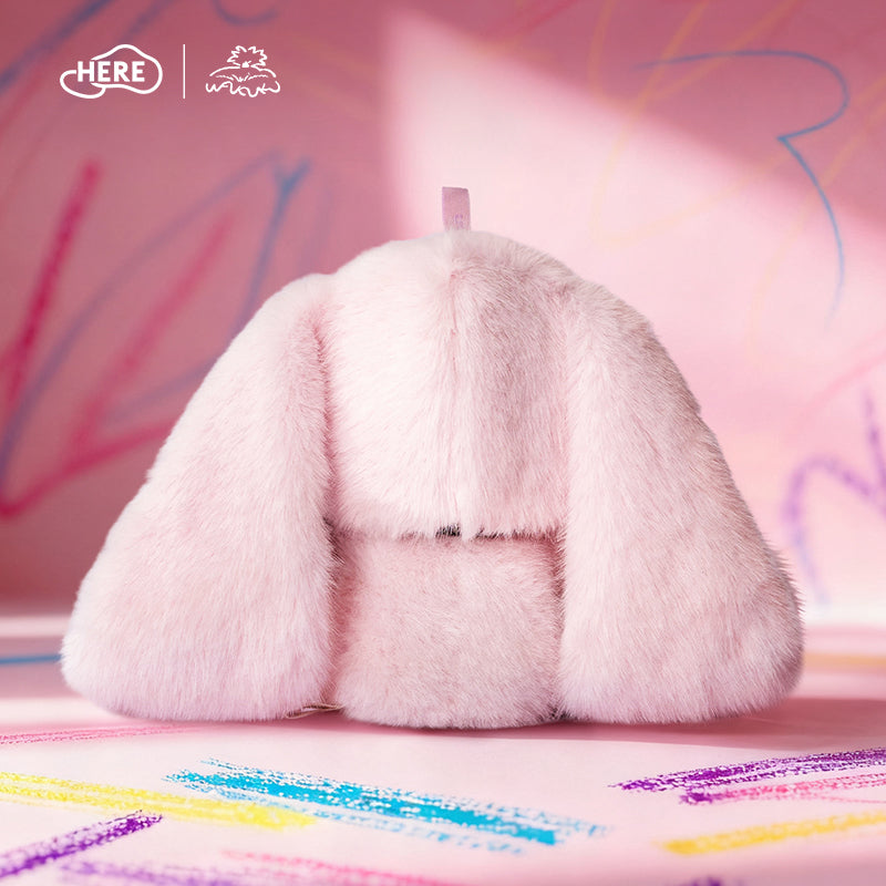 HERE wakuku sweet heart rabbit vinyl plush doll pendant